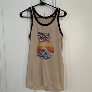 Stinson Beach Graphic Tank Top - Cream